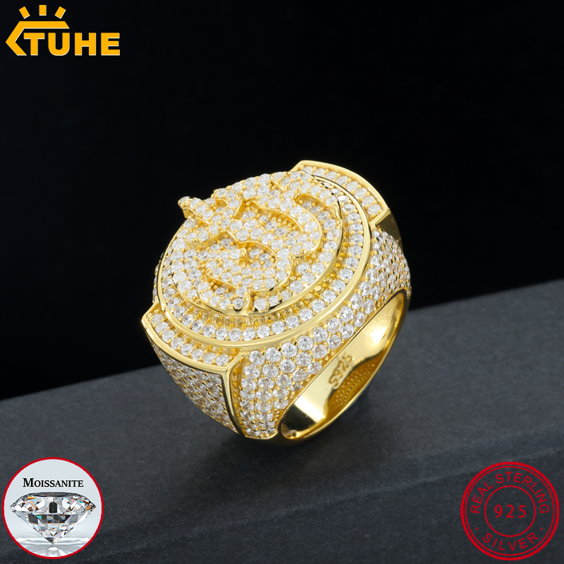 Moissanite Ring - TUHE Unisex luxury Big Flame Rings
