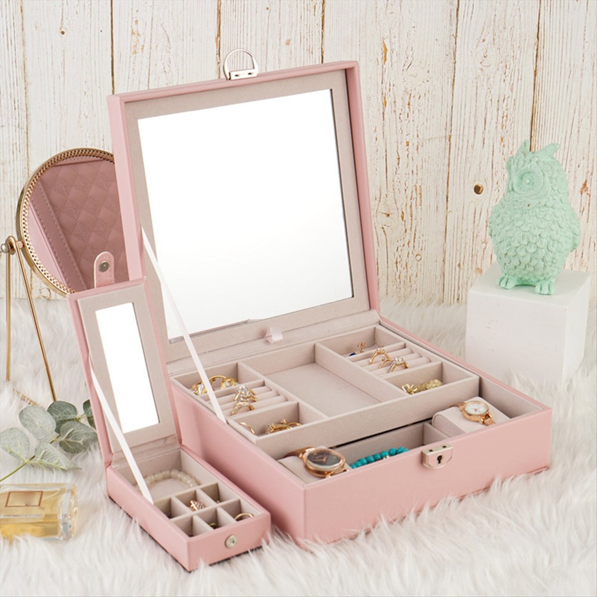 Jewelry & Watches Sp Z Oo Janów Lubelski - ABQR Girly Pink Jewelry Box Jewelry