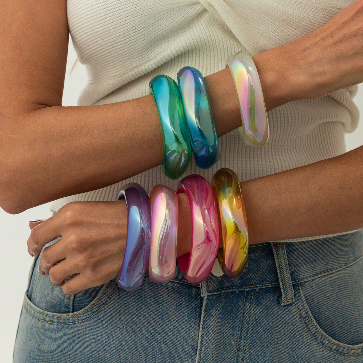 Yar Jewelry & Watches - Ingemark 7 Colors Trendy Colorful Smooth