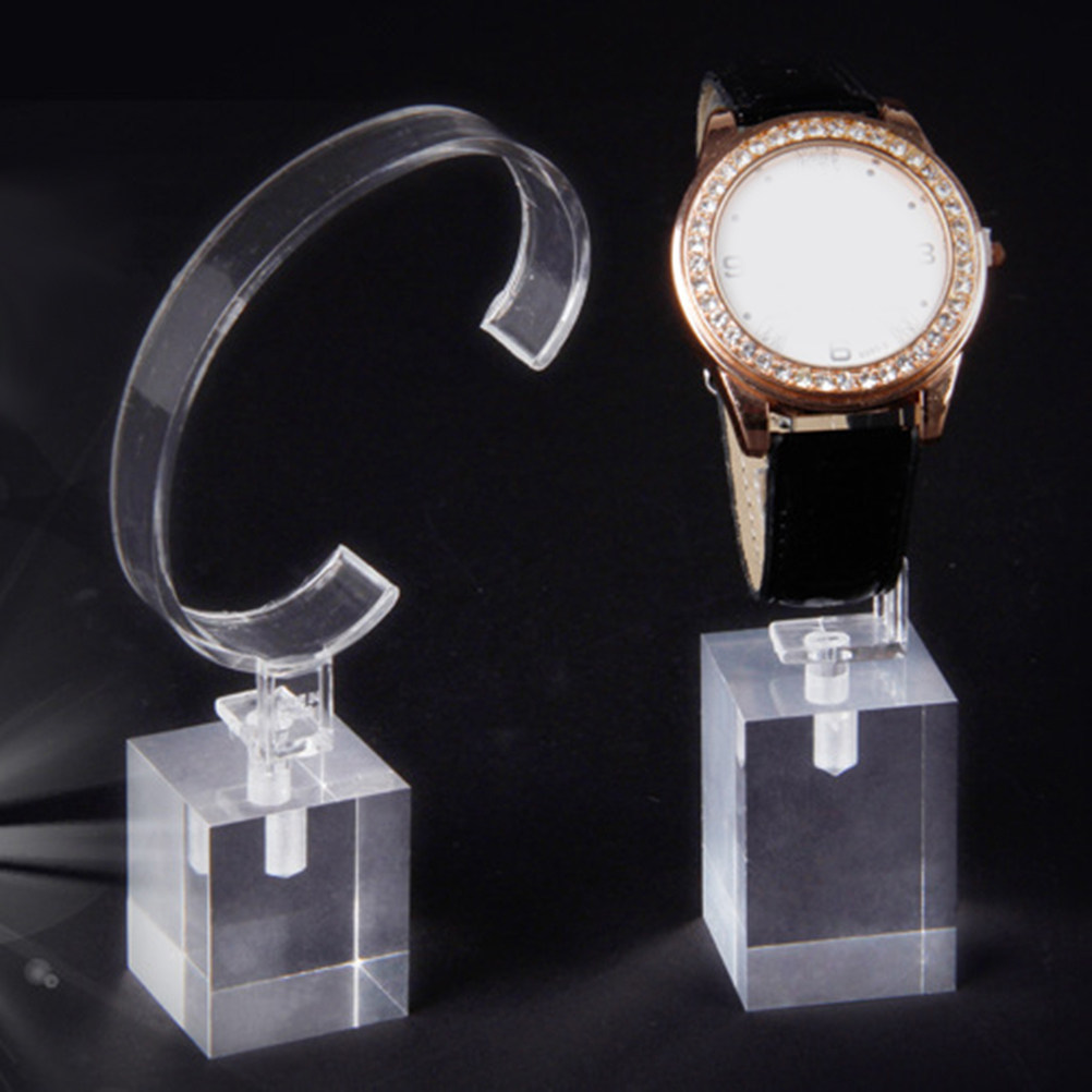3Pcs C-Shaped Acrylic Watch Di - Watches Jewelry Holder ulasan dan harga