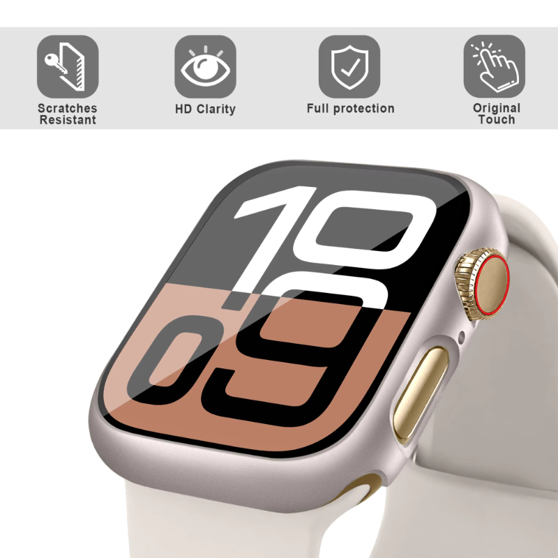 Tempered Glass+Case For Apple  - Jewelry Smart Watches ulasan dan harga