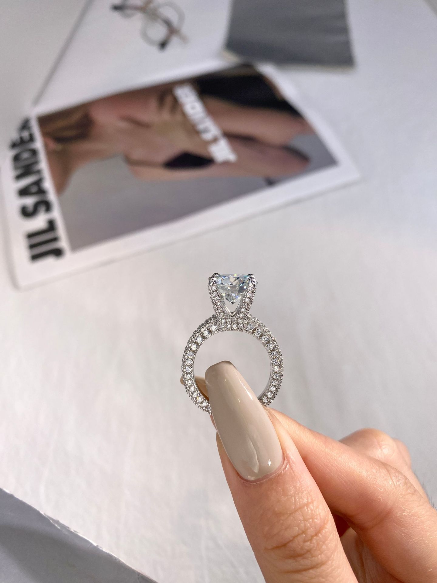 5 Carat Real Moissanite Diamon - Moissanite Ring ulasan dan harga