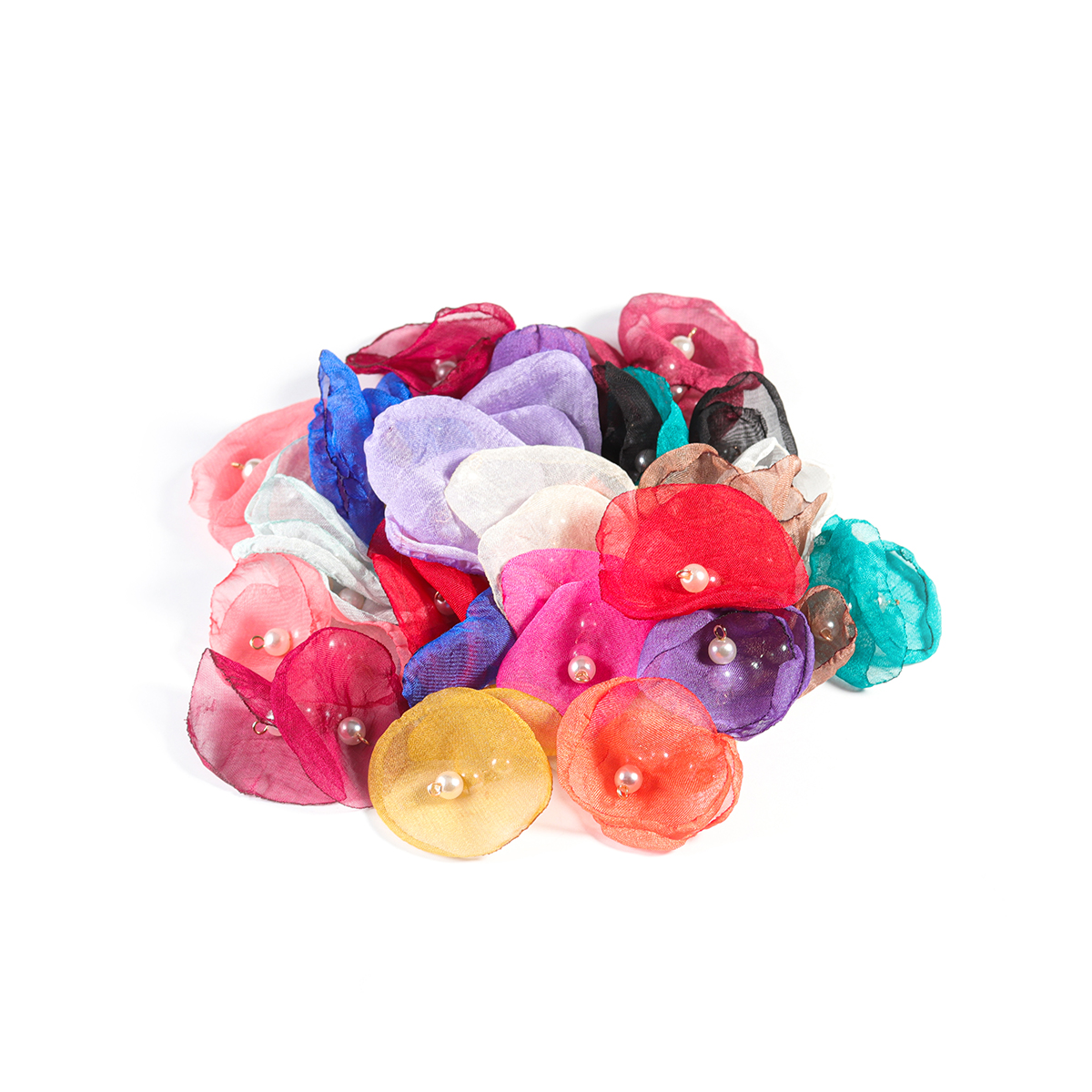 10pcs/lot Sweet Pearl Gauze Ch - Pearl Stud Earrings ulasan dan harga