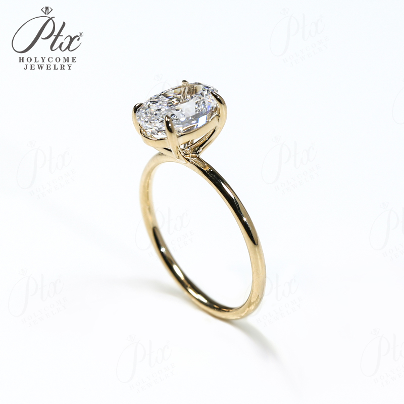 3CT Ring Moissanite Oval Shape - Moissanite Ring ulasan dan harga