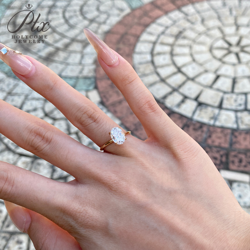 3CT Ring Moissanite Oval Shape - Moissanite Ring ulasan dan harga