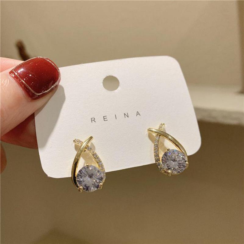 925 Silver Needle Korean Fashi - Pearl Stud Earrings ulasan dan harga