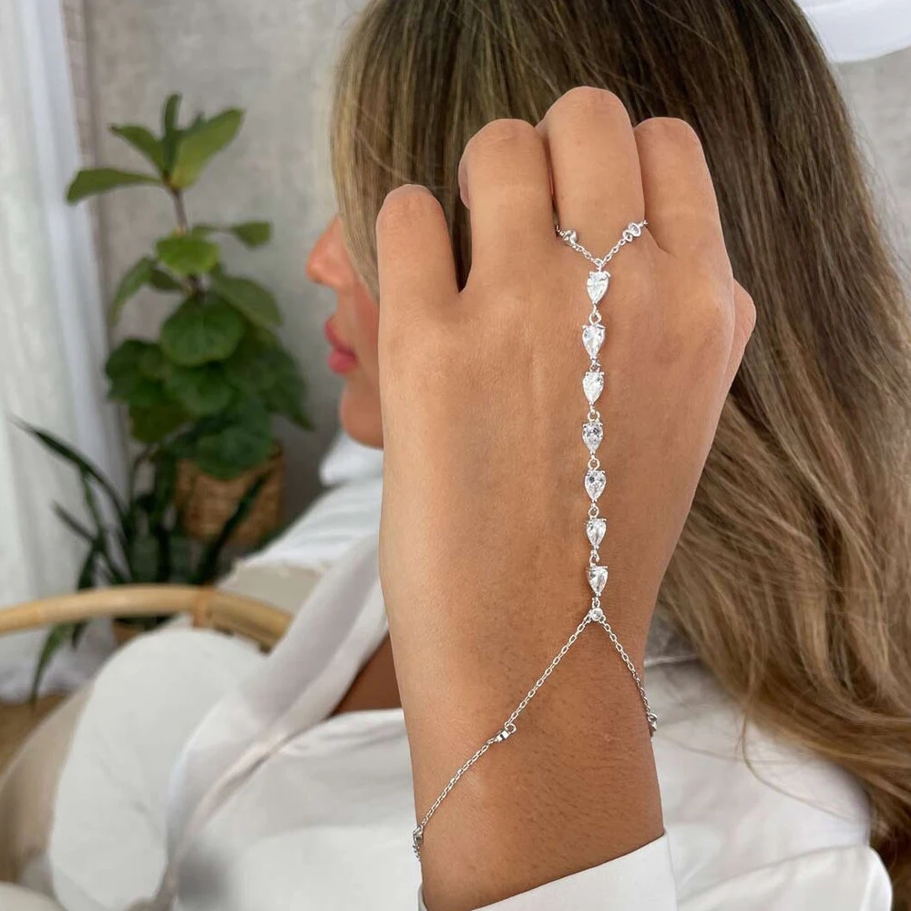 Fashion Zircon Teardrop Finger - Jewelry & Watches Sp Z Oo Janów Lubelski ulasan dan harga