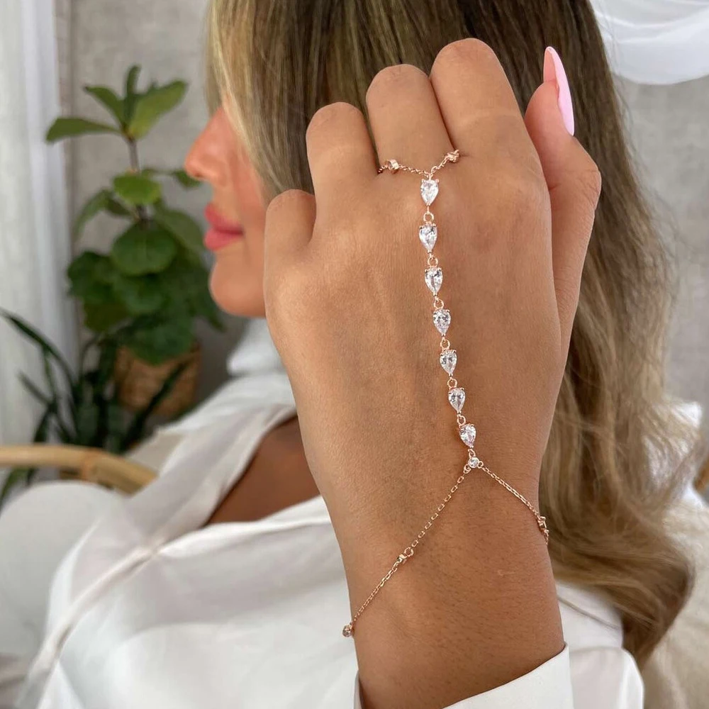 Fashion Zircon Teardrop Finger - Jewelry & Watches Sp Z Oo Janów Lubelski ulasan dan harga