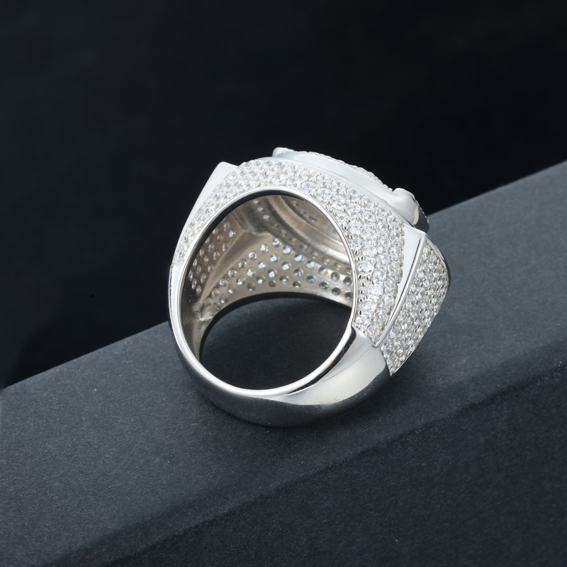 TUHE Unisex luxury Big Flame R - Moissanite Ring ulasan dan harga