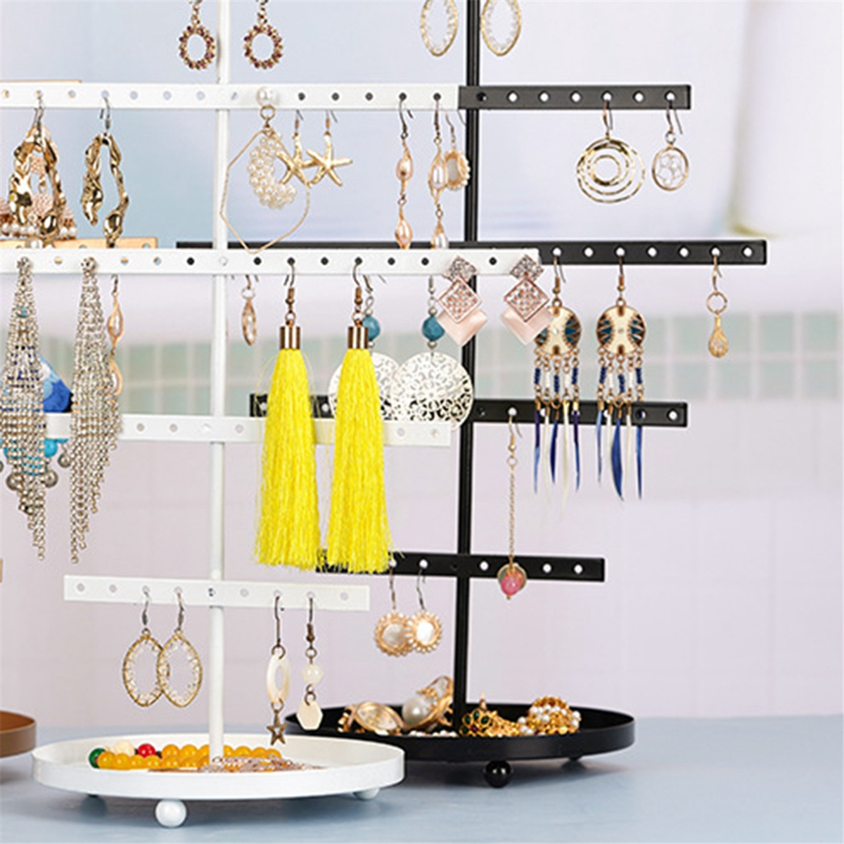 ABQR Black 3-Layer Simple Earr - Jewelry & Watches Sp Z Oo Janów Lubelski ulasan dan harga