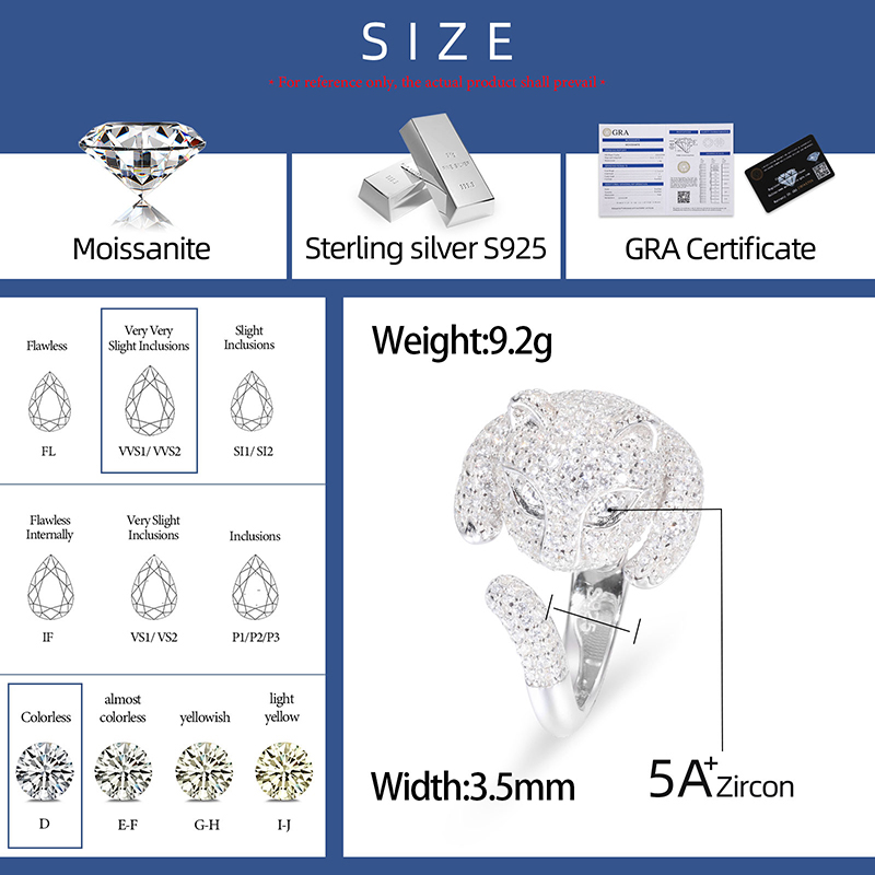 Sparkling Moissanite Diamond C - Moissanite Ring ulasan dan harga