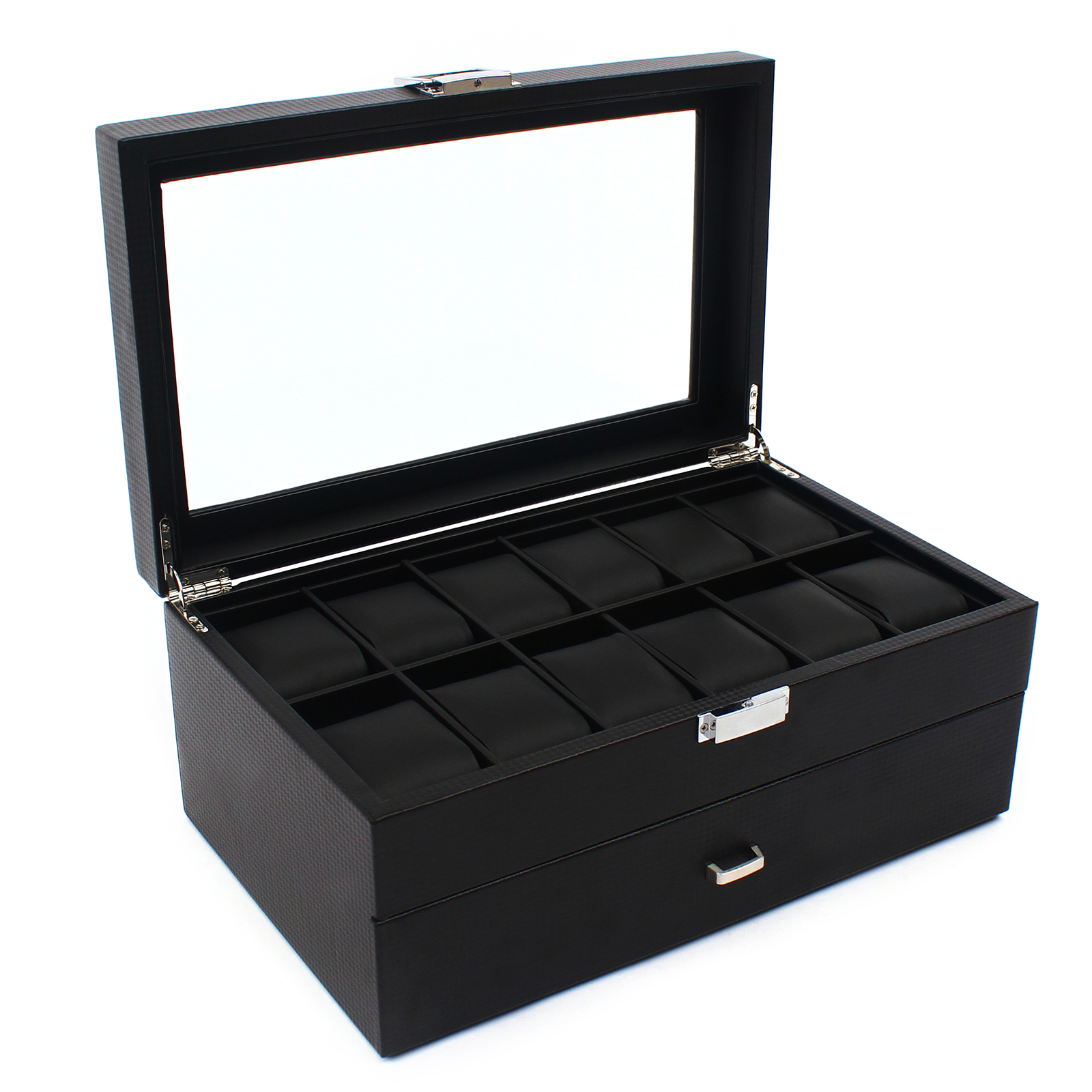 24 Slot Watch Storage Box Disp - Watches Jewelry Holder ulasan dan harga