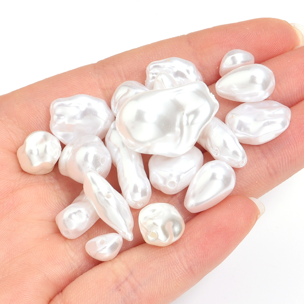 20pcs/lot Irregular ABS Imitat - Pearl Stud Earrings ulasan dan harga