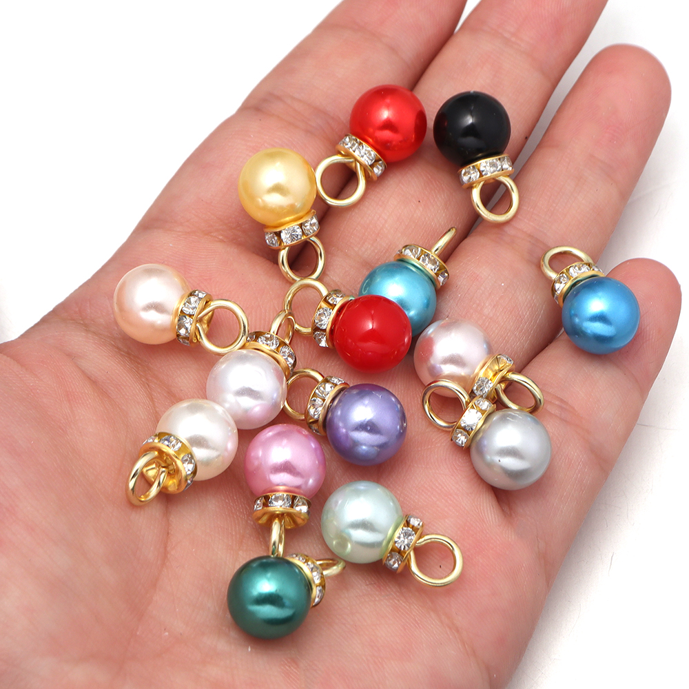 30pcs Inlaid Rhinestone Imitat - Pearl Stud Earrings ulasan dan harga