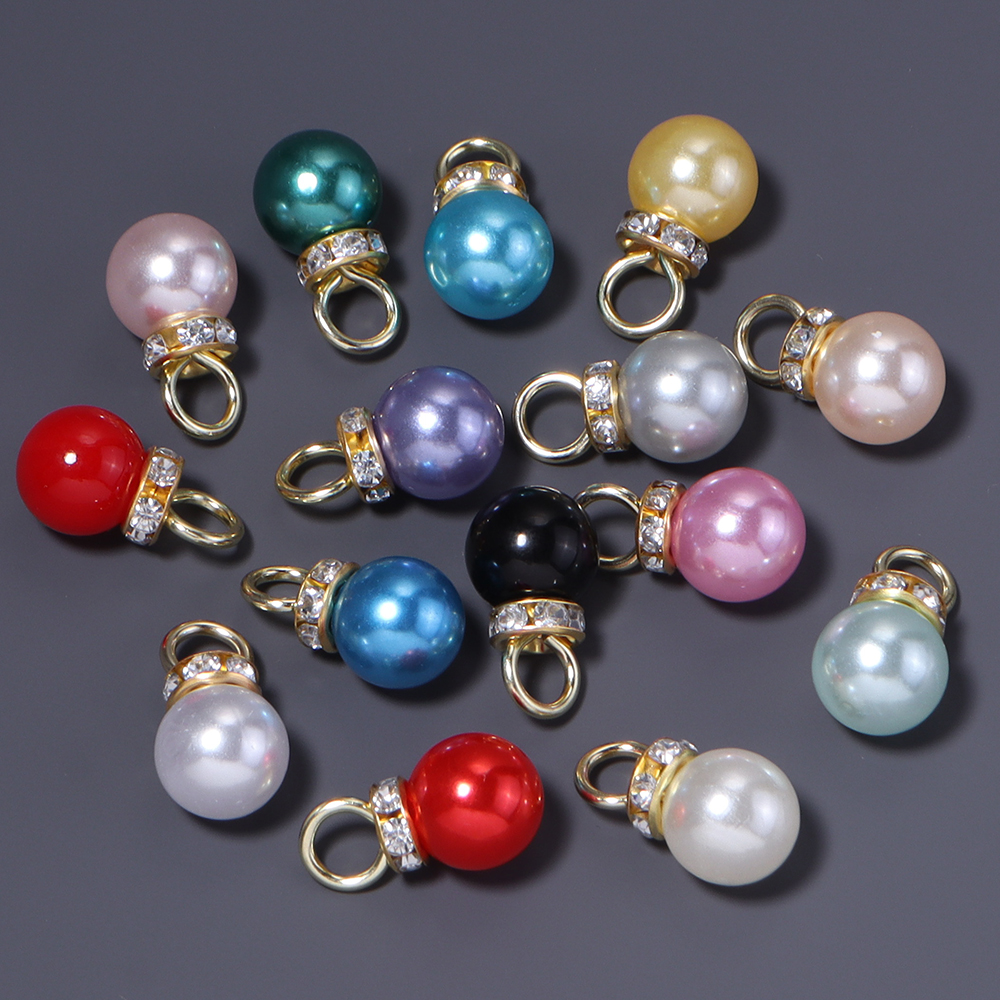 30pcs Inlaid Rhinestone Imitat - Pearl Stud Earrings ulasan dan harga