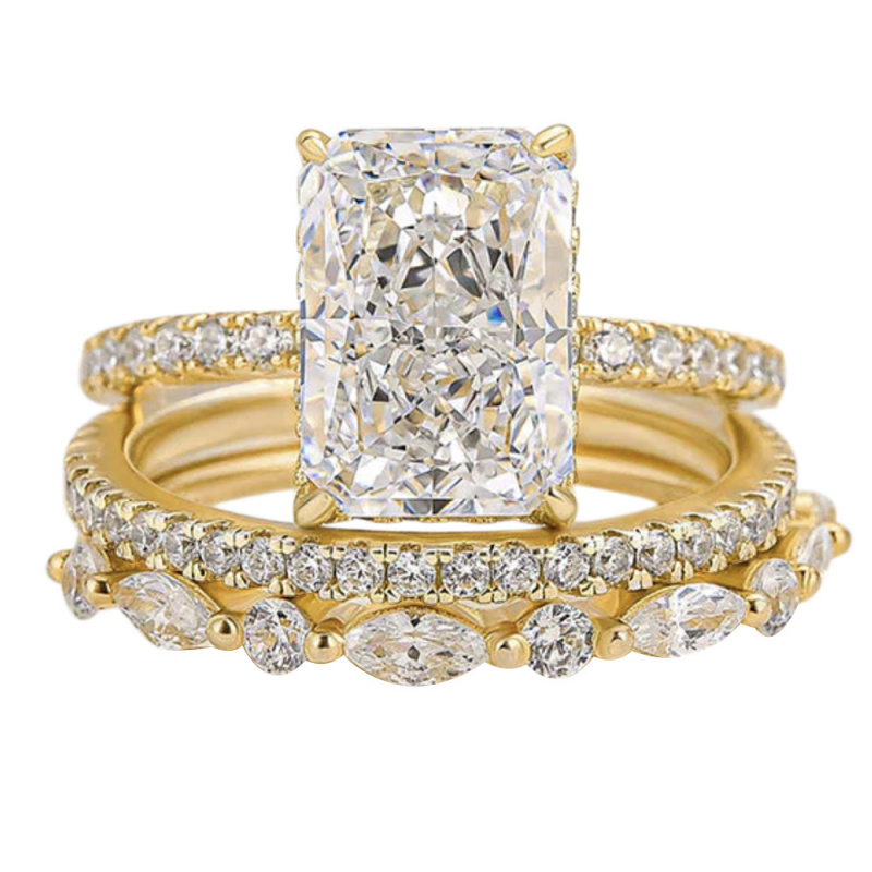 Gold Plated Coppers925Sterling - Moissanite Ring ulasan dan harga