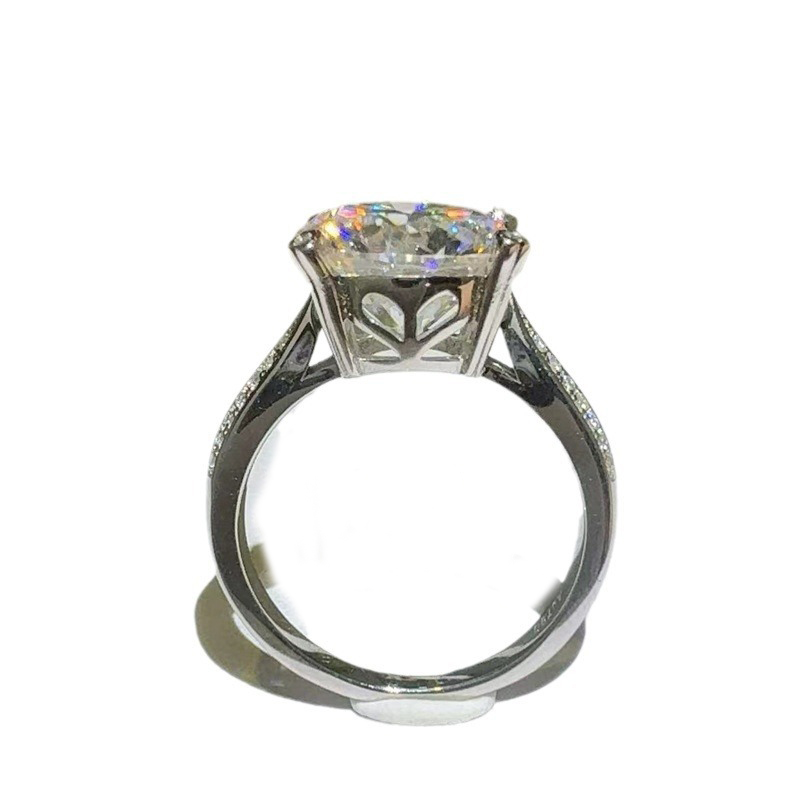 New 5 Carat D Color VVS1 Moiss - Moissanite Ring ulasan dan harga