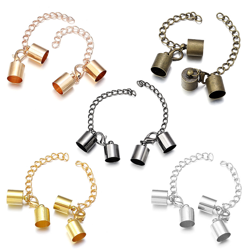 10Sets Leather Cord End Caps W - Leather Bracelet ulasan dan harga