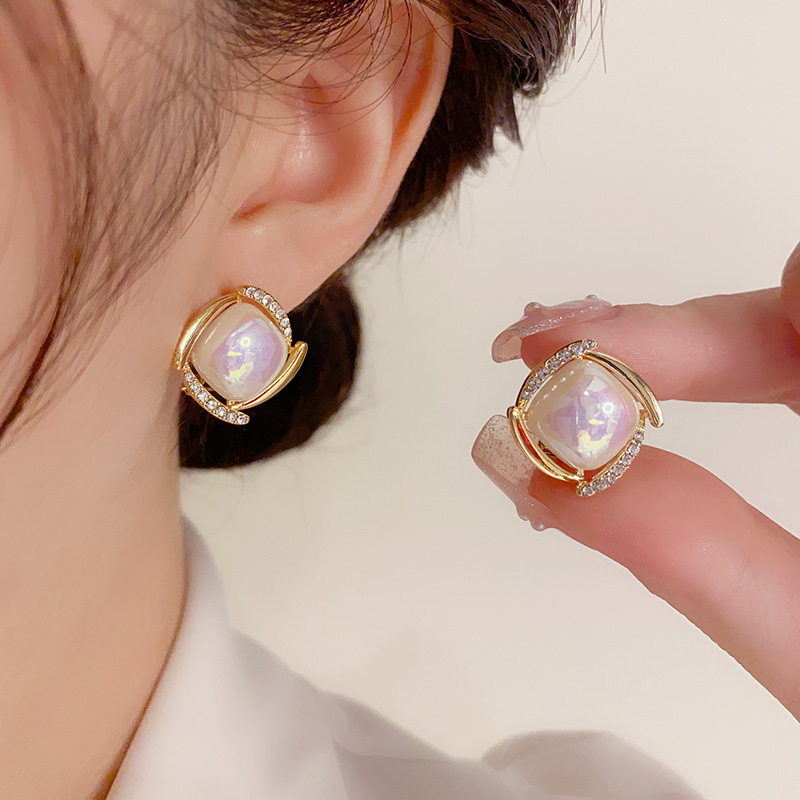 925 Silver Needle Korean Fashi - Pearl Stud Earrings ulasan dan harga