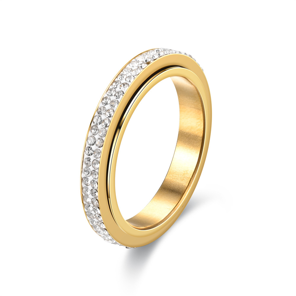 2 Row Anxiety Ring Rotary Ther - Moissanite Ring ulasan dan harga