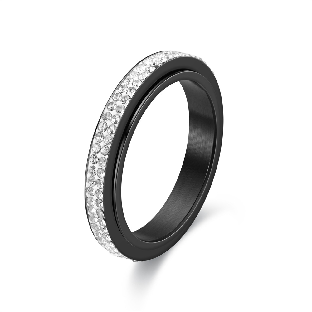 2 Row Anxiety Ring Rotary Ther - Moissanite Ring ulasan dan harga