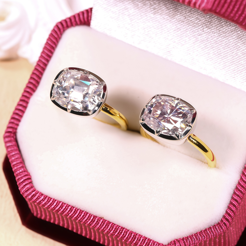 Custom Rings Moissanite Cushio - Moissanite Ring ulasan dan harga