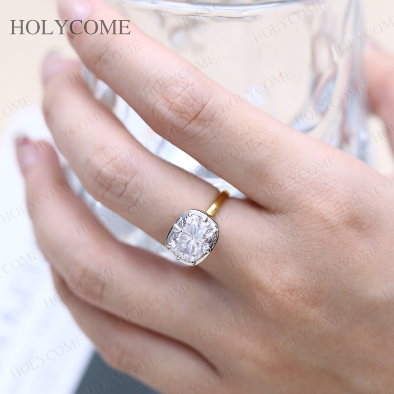 Custom Rings Moissanite Cushio - Moissanite Ring ulasan dan harga