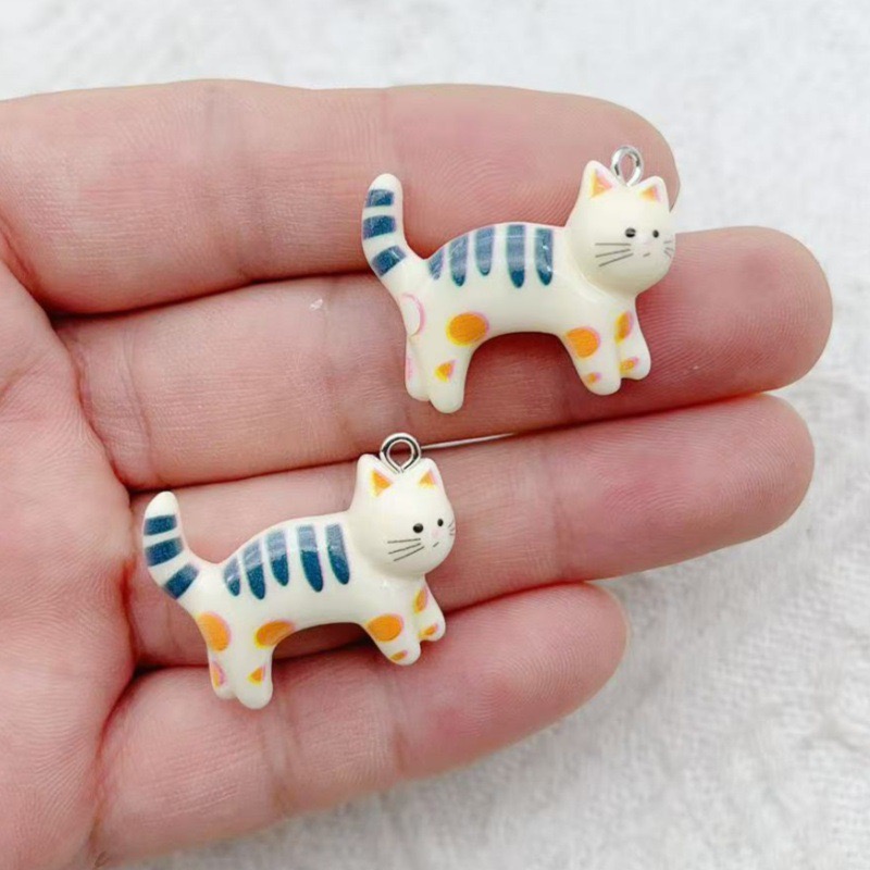 10pcs resin cartoon cat animal - Jewelry & Watches Sp Z Oo Janów Lubelski ulasan dan harga