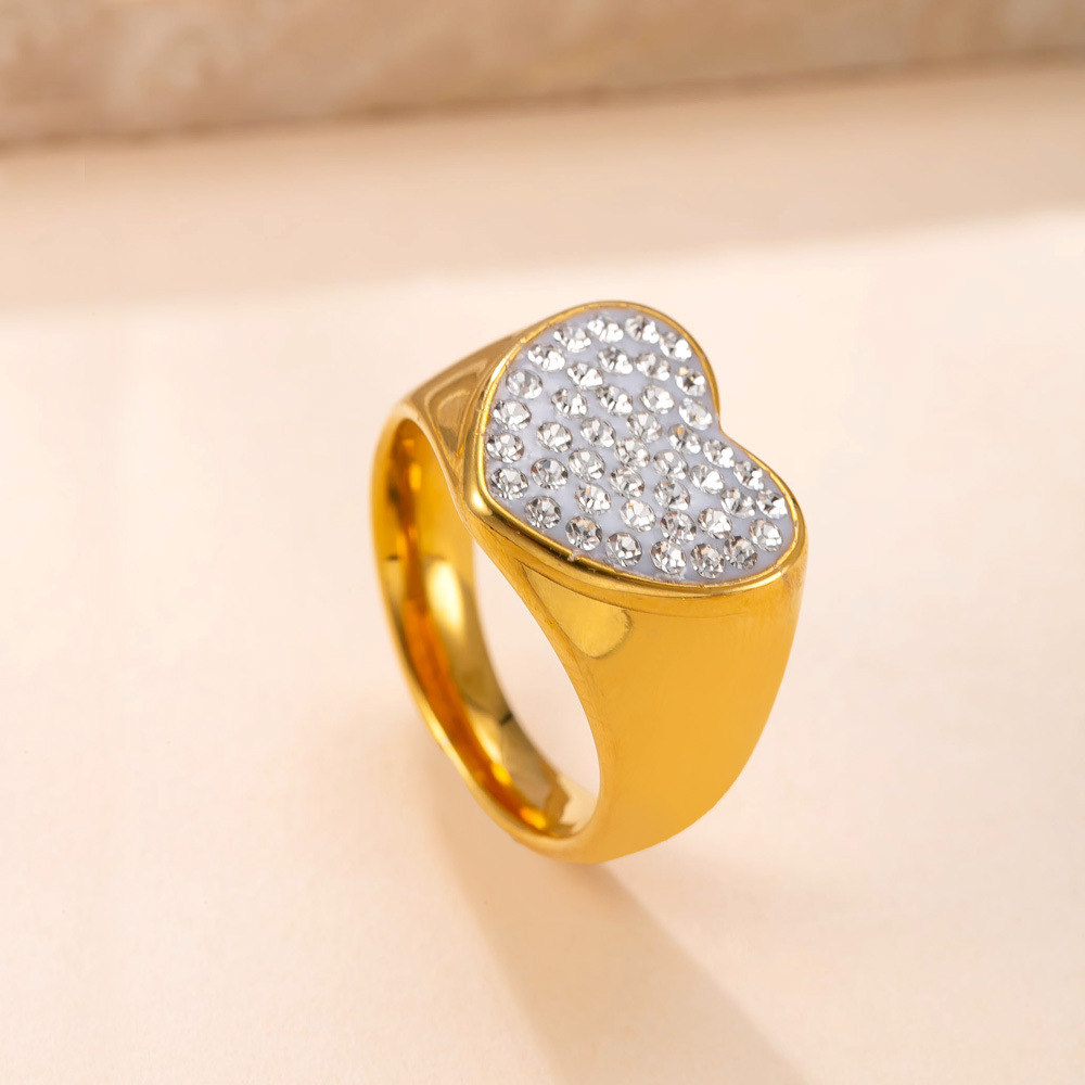 Luxury 316L Stainless Steel Fo - Moissanite Ring ulasan dan harga