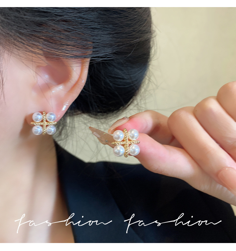 925 Silver Needle Korean Fashi - Pearl Stud Earrings ulasan dan harga