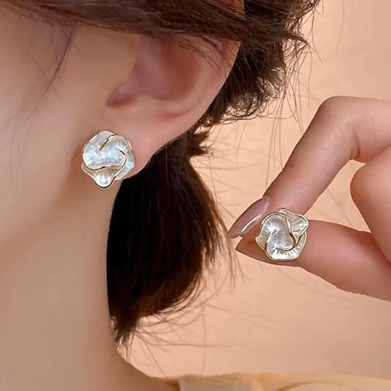 925 Silver Needle Vintage Purp - Pearl Stud Earrings ulasan dan harga