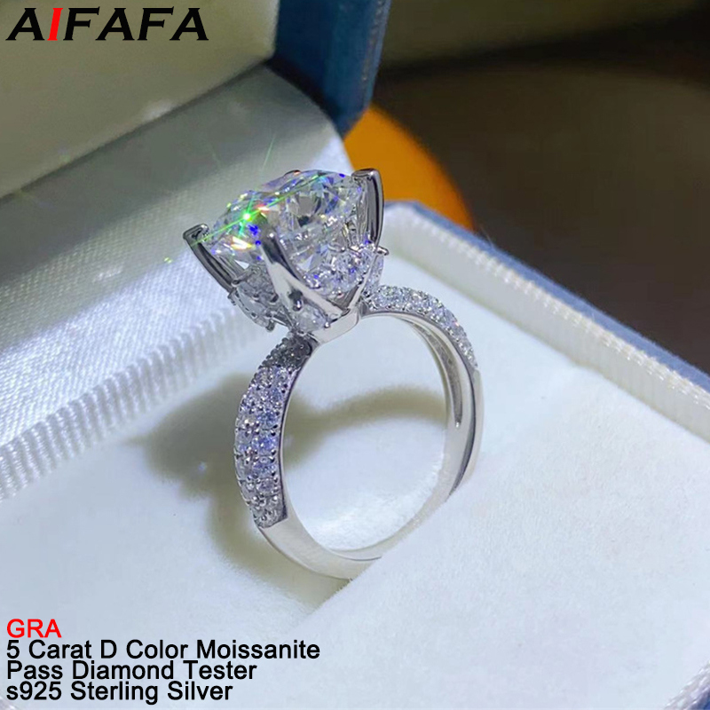 5 Carat D Color VVS1 Moissanit - Moissanite Ring ulasan dan harga