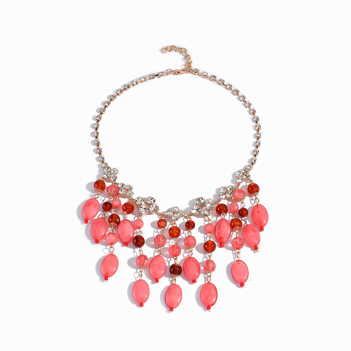 Trendy Pink Red Teardrop Beade - Jewelry & Watches Sp Z Oo Janów Lubelski ulasan dan harga