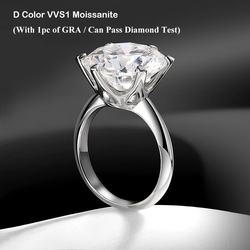 EWYA GRA Certified 0.5-10CT D  - Moissanite Ring ulasan dan harga