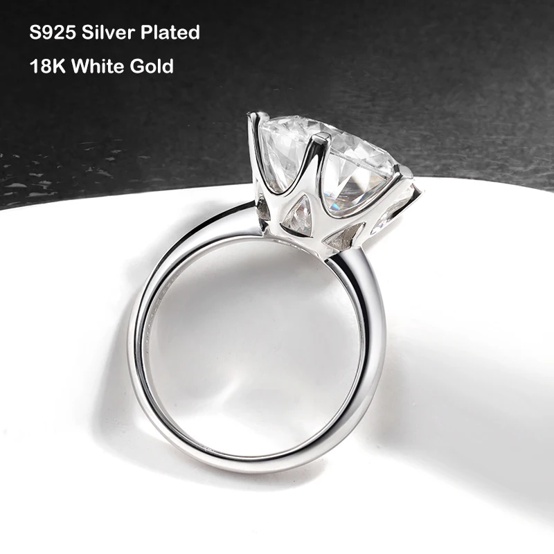 EWYA GRA Certified 0.5-10CT D  - Moissanite Ring ulasan dan harga