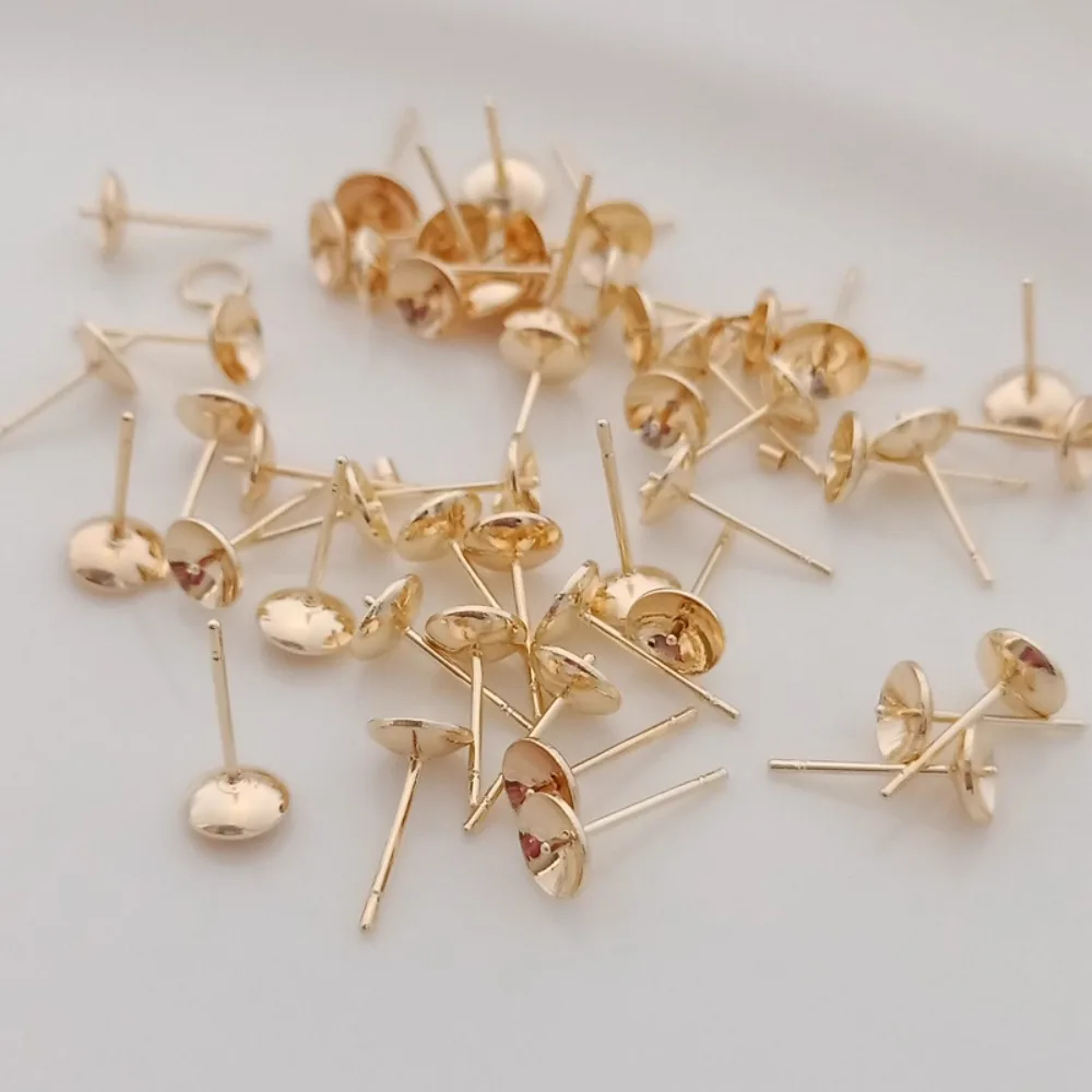 14K Gold-plated Bead Accessori - Pearl Stud Earrings ulasan dan harga