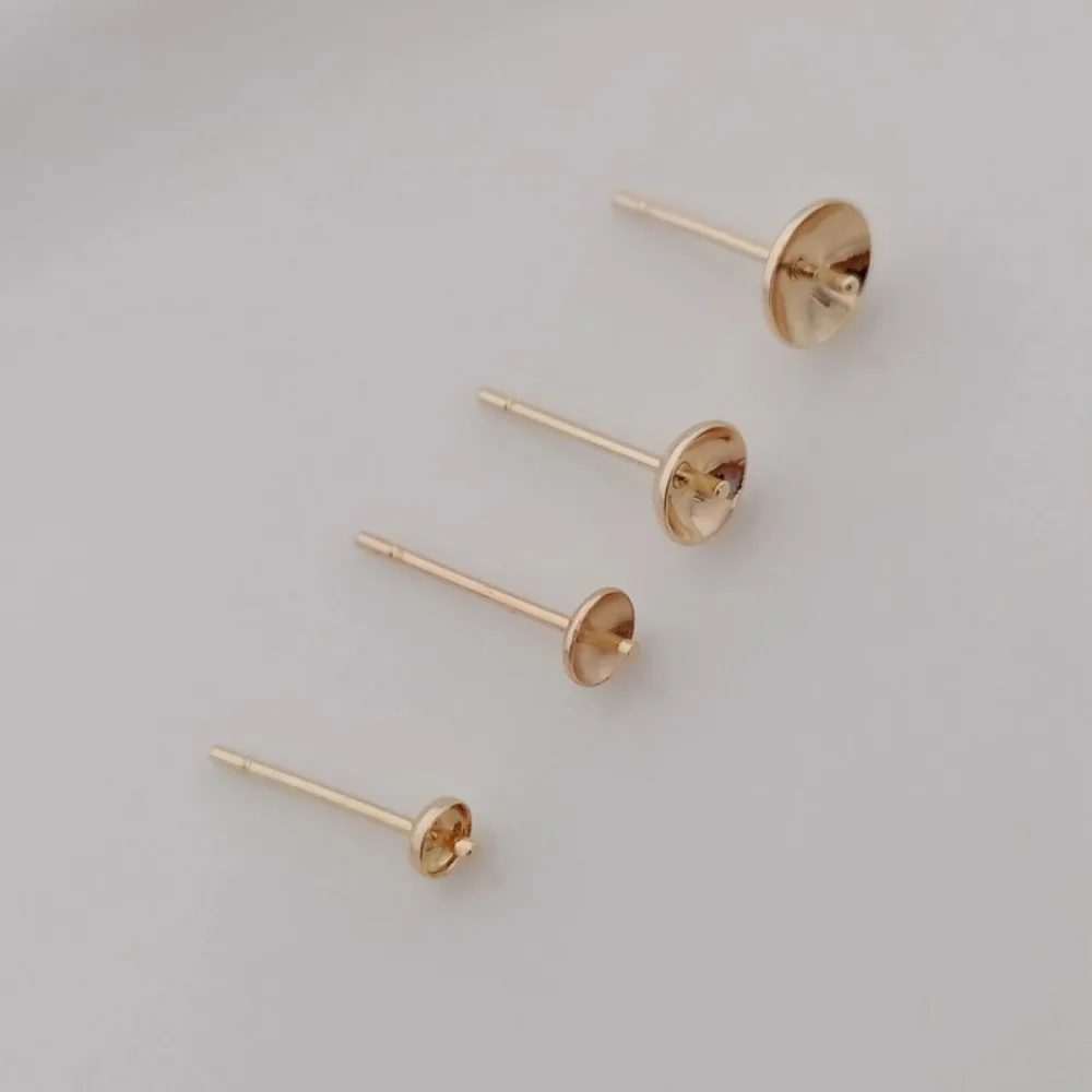 14K Gold-plated Bead Accessori - Pearl Stud Earrings ulasan dan harga