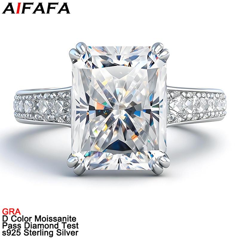 4 Carat Radiant Cut Moissanite - Moissanite Ring ulasan dan harga