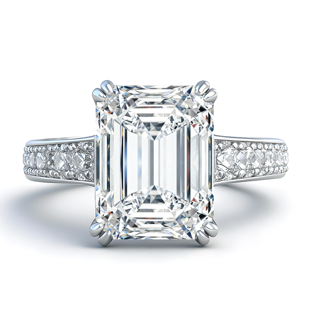 4 Carat Radiant Cut Moissanite - Moissanite Ring ulasan dan harga