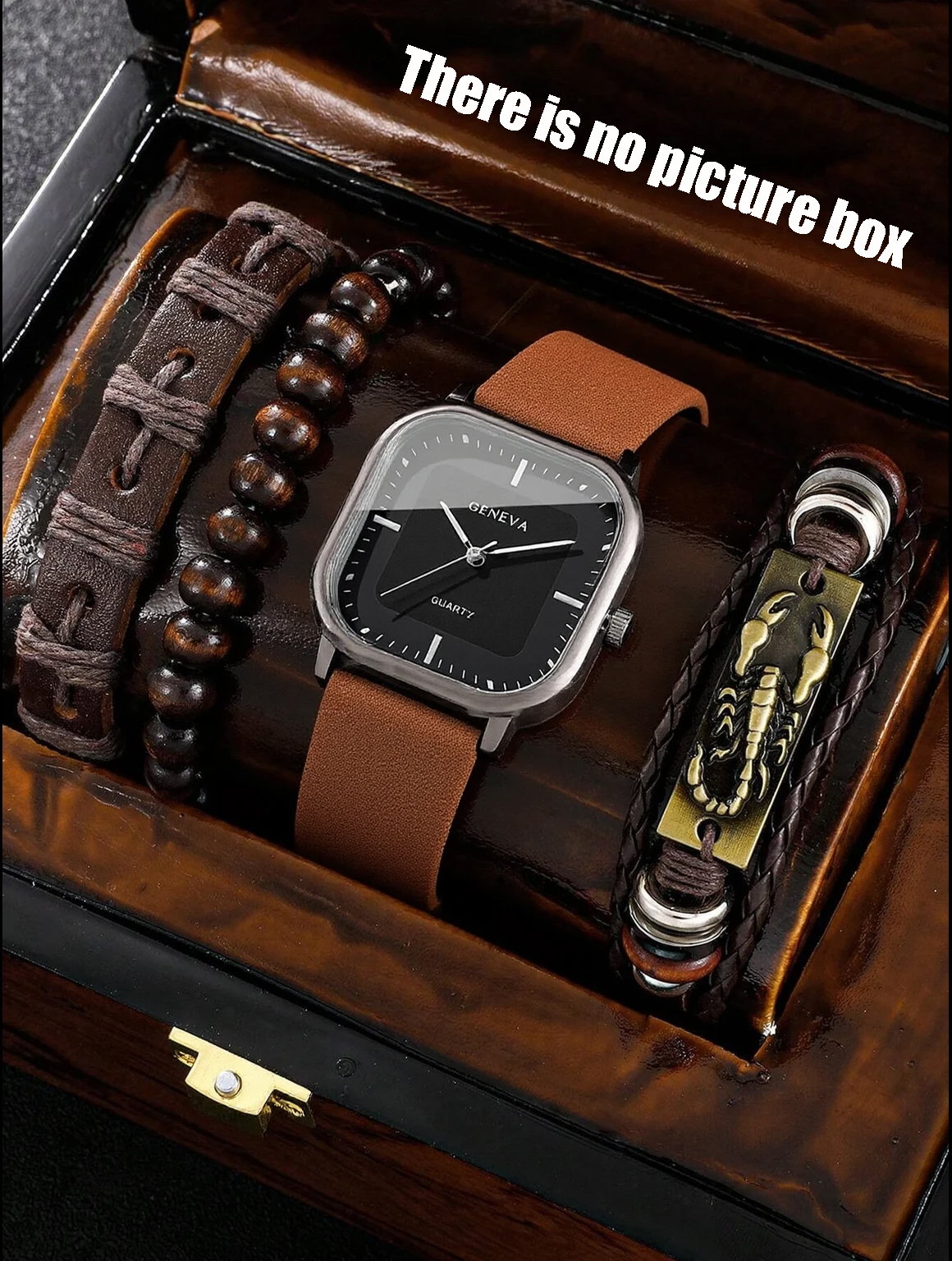 No gift box; men's leather str - Leather Bracelet ulasan dan harga