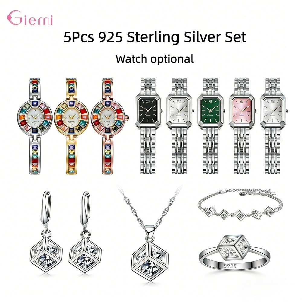 Pretty 925 Sterling Silver Geo - Best Jewelry Watches Women ulasan dan harga
