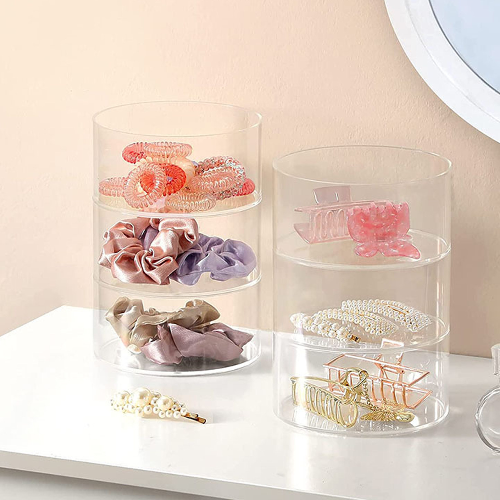 2-Tier Stackable Acrylic Stora - Watches Jewelry Holder ulasan dan harga